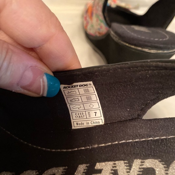 Rocket dog wedge heels paint spatter size 7 - Picture 11 of 13